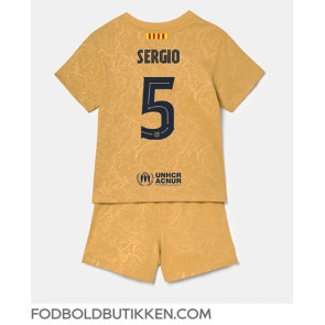 Barcelona Sergio Busquets #5 Udebanetrøje Børn 2022-23 Kortærmet (+ Korte bukser)
